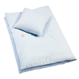 Baby sengetøj GOTS (70×80 cm)  – Indian – Nordic Blue