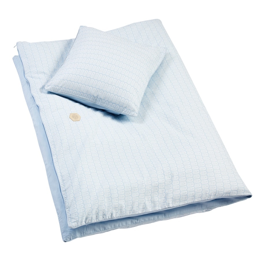 Baby sengetøj GOTS (70×80 cm) – Indian – Nordic Blue - Billede 2